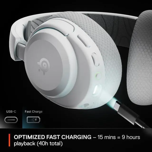 Alt view image 4 of 7 - Arctis Nova 3X Wireless Multi-Platform Gaming Headset Mobile App Control 40 HR Battery Neodymium Magnetic Drivers 2.4GHz/Bluetooth Xbox, PS5, PC, Switch, Mobile White