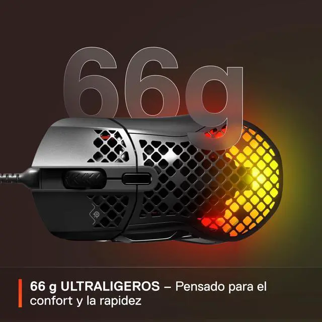 Alt view image 2 of 7 - Aerox 5 - Holey RGB Gaming Mouse - Ultra-lightweight Water Resistant Design - 18K DPI TrueMove Air Optical Sensor