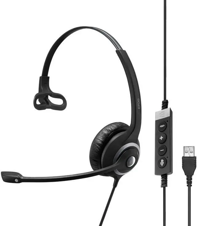 Alt view image 3 of 9 - EPOS Sennheiser SC230 MS II Monaural On-Ear USB Wired Headset 506482