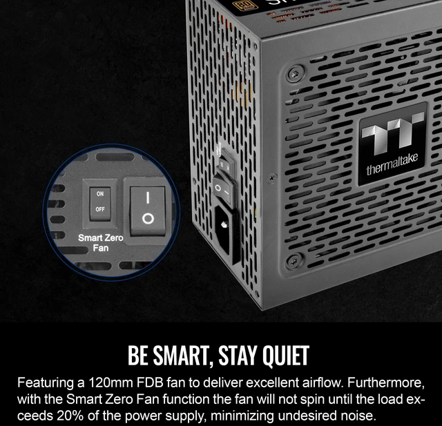 Alt view image 5 of 5 - Thermaltake Smart BM3 750W 80Plus Bronze ATX 3.1 & PCIE 5 Ready Semi-Modular Power Supply, 105°C/221°F Japanese Capacitor, 5 Year Warranty, PS-SPD-0750MNFABU-3