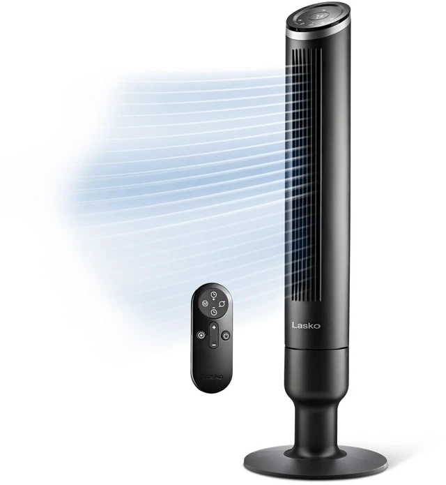 Main image of Apex Oscillating Tower Fan with Remote - 42" - RST200 - Black | Quiet Standing Fan for Bedroom, Office, and Home, 6 Speeds, Timer, With Air Filter for Hair and Dust, Powerful Cooling Air