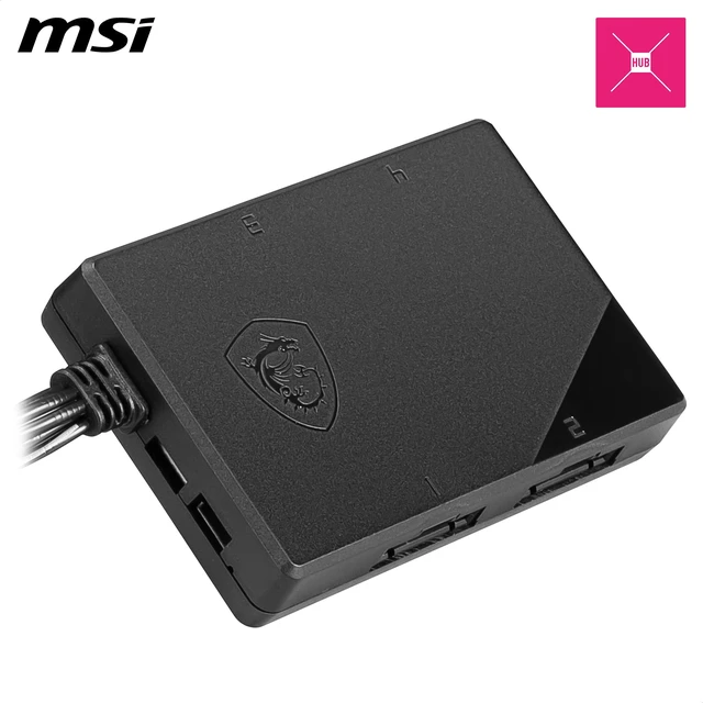 Alt view image 2 of 3 - MSI MPG EZ120 ARGB-3B Fan - 120mm ARGB Fan, Patented Magnetic Connector Block, Daisy-Chain Connection, Fluid Dynamic Bearing + Extra nut Fixing, Fan hub, Mystic Light & Cooling Wizard Support