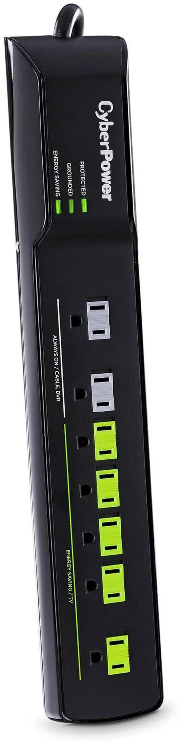 Main image of HT705GR Tier 2 Advanced Power Strip | 1,500 J/125 V, 7 Outlets, 5ft Power Cord