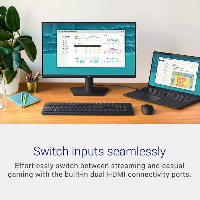 Alt view image 7 of 7 - 24 Monitor - SE2426H - 23.8-inch FHD (1920x1080) 144Hz 1ms Display, in-Plane Switching (IPS) Technology, AMD FreeSync, TÜV 3-Star 2X HDMI, Tilt
