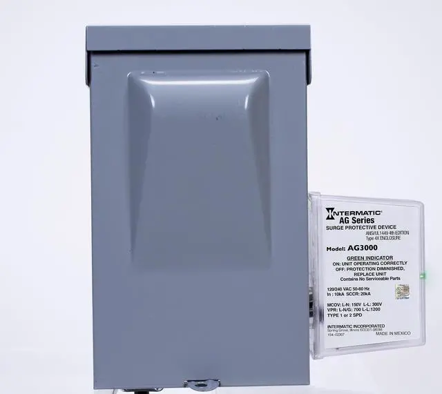 Alt view image 4 of 5 - AG3000 HVAC Surge Protective Device, 120/240 VAC | UL Listed with TPMOV Technology, a Type 4X Outdoor Enclosure, and Dual LED Indicators Showing Protection Status