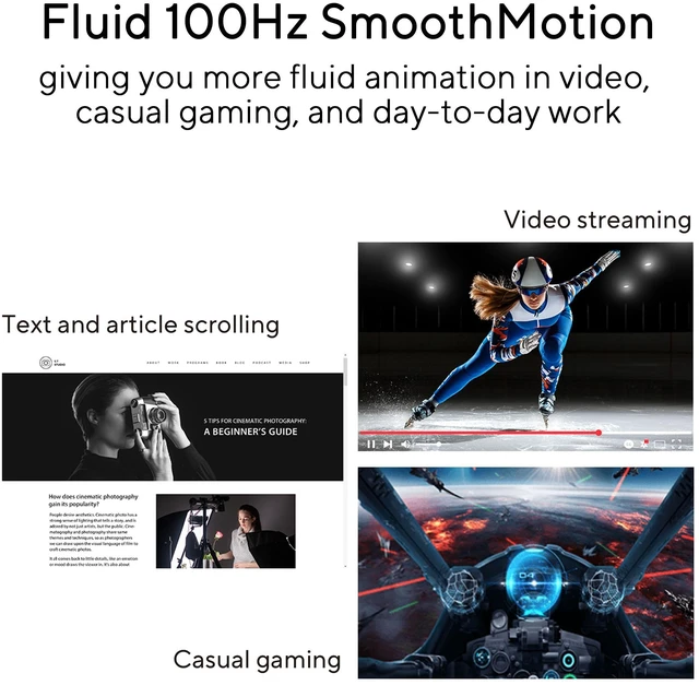 Alt view image 3 of 7 - VP229Q 21.5 Monitor, 1080P Full HD, 75Hz, IPS, FreeSync/Adaptive-Sync, Eye Care, HDMI DisplayPort VGA, Frameless, VESA Wall Mountable Black