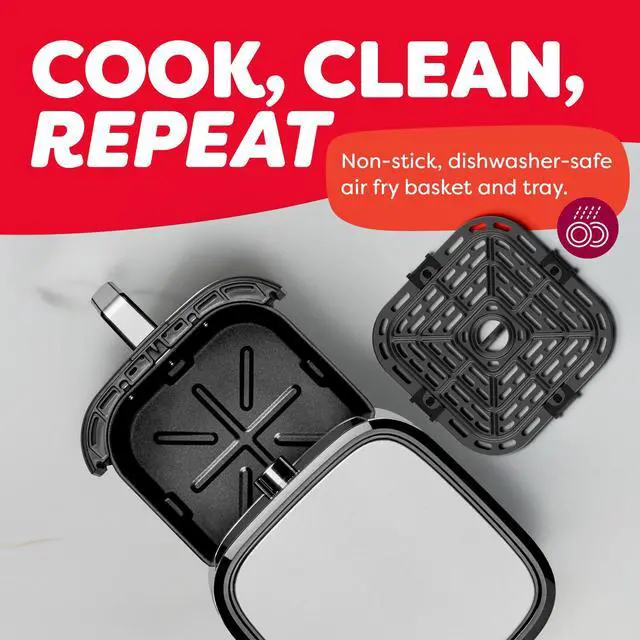 Alt view image 6 of 7 - 6QT VORTEX Plus Air Fryer, 6-in-1, Air Fry, Broil, Dehydrate, Crisp, Roast, Reheat, Bake, Dishwasher-Safe Airfryer basket, from the Makers of , Stainless Steel