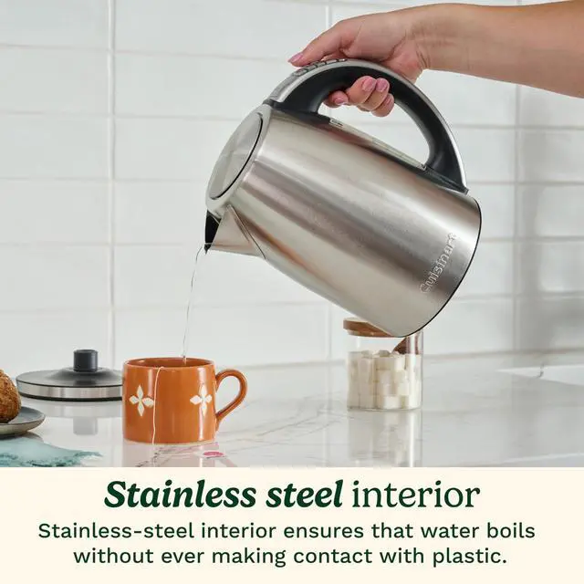 Alt view image 3 of 7 - Electric Kettle, 1500W Fast Heating, 6 Temp Presets, 1.7L | Bring water to a boil with PerfecTemp cordless electric tea kettle, includes auto shutoff & 360° base, CPK-17P1
