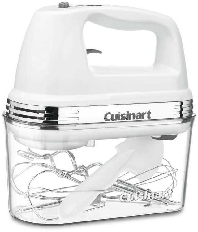 Main image of Power Advantage PLUS 9-Speed Hand Mixer, 220W-Motor Hand Blender Electric Mixer with 9 Speed Settings, Extra-Long Dishwasher-Safe Beaters, 3 Low Mixing Speeds, Storage Case, HM-90S, White