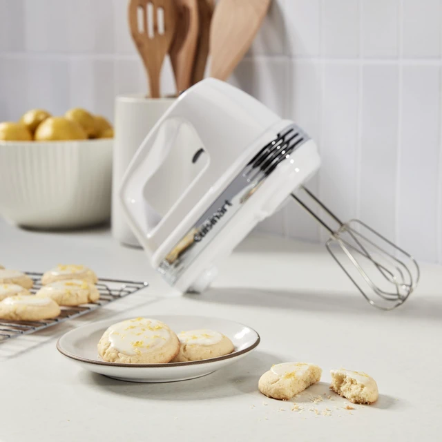 Alt view image 2 of 4 - Power Advantage PLUS 9-Speed Hand Mixer, 220W-Motor Hand Blender Electric Mixer with 9 Speed Settings, Extra-Long Dishwasher-Safe Beaters, 3 Low Mixing Speeds, Storage Case, HM-90S, White