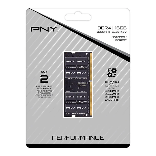 Alt view image 8 of 13 - PNY - Performance 16GB 3200MH DDR4 DRAM CL22 SODIMM Notebook/Laptop Memory - Black (MN16GSD43200-TB)