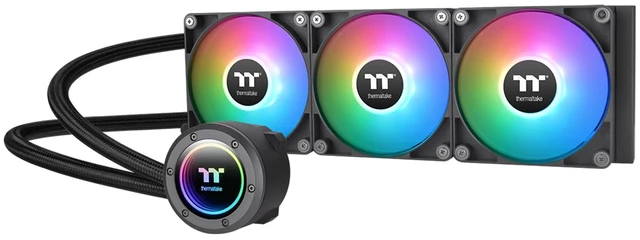 Main image of Thermaltake TH360 ARGB Sync V2 CPU Liquid Cooler/AlO Liquid Cooling/Fan 120mm*3/PWM 500~2000 RPM/Mirror Waterblock/MB ARGB Sync Control, CL-W362-PL12SW-A,Black