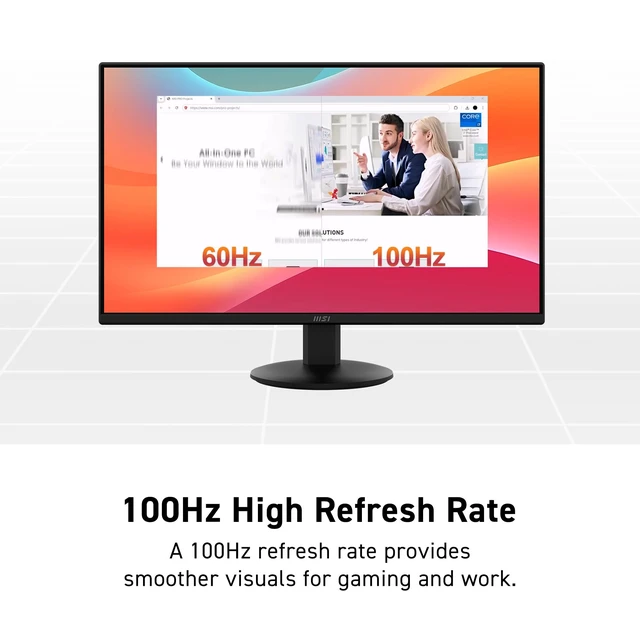 Alt view image 5 of 7 - PRO MP272LE 27-inch IPS 1920 x 1080 (FHD) Computer Office Monitor, 100Hz, Adaptive Sync, HDMI, DisplayPort, Tilt, 4-Side Slim Bezel 1ms, Black