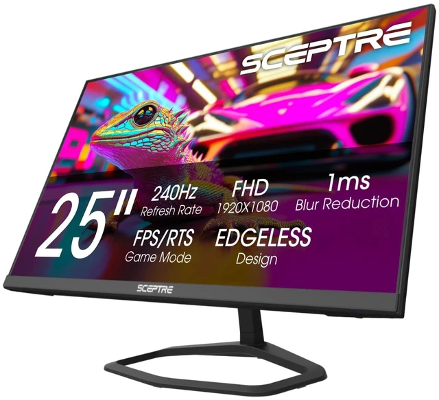 Main image of New! 24.5-inch Gaming Monitor 240Hz 1ms DisplayPort x2 HDMI x2 100% sRGB AMD FreeSync Premium Build-in Speakers, Machine Black 2026 (E255B-FWD240 Series)