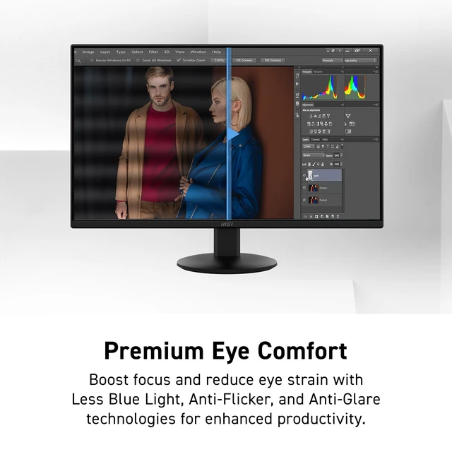 Alt view image 6 of 7 - PRO MP272LE 27-inch IPS 1920 x 1080 (FHD) Computer Office Monitor, 100Hz, Adaptive Sync, HDMI, DisplayPort, Tilt, 4-Side Slim Bezel 1ms, Black