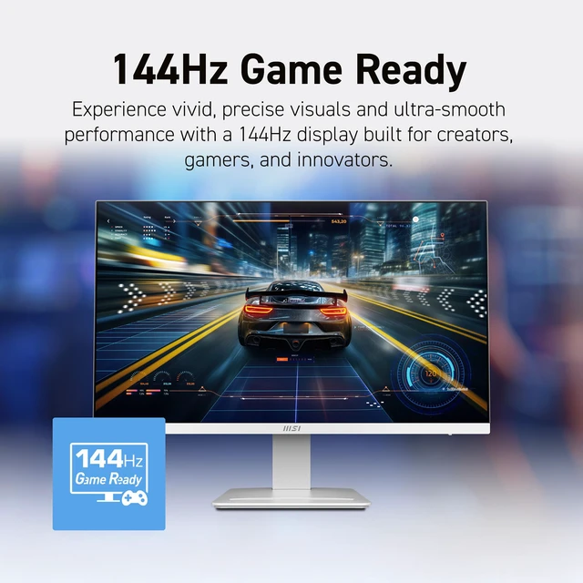 Alt view image 4 of 7 - PRO MP273QW E14 27-inch IPS 2560 x 1440 (QHD) Computer Monitor, 144Hz,Free-Sync, HDMI, DP Port, VESA Mountable, Tilt, Speaker, 1ms, White