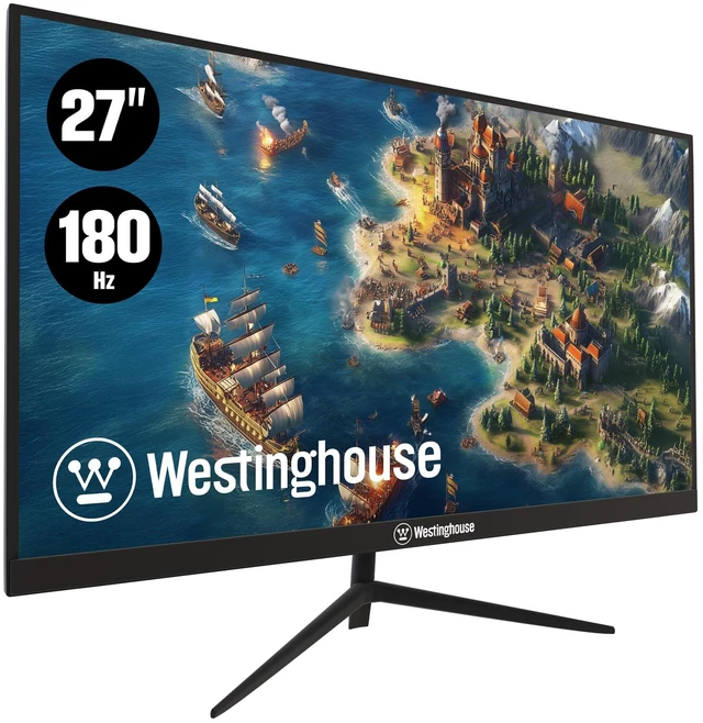 Main image of 27 Inch Gaming Monitor, IPS, 180Hz, 1ms, Built in Speakers, HD 1080P, 110% sRGB, AMD FreeSync, Eyecare, Computer Monitor for Office, PC & Console Games, DisplayPort, HDMIx2/Gaming Mode