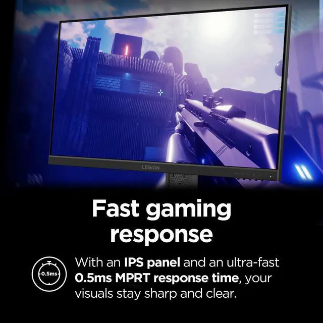 Alt view image 5 of 8 - Lenovo Legion 24-10 Gaming Monitor - 23.8" IPS FHD Display - 240Hz - 0.5ms MPRT - AMD FreeSync Premium - HDR10 - Ergonomic LTPS Stand - HDMI 2.1 and DisplayPort 1.4 - Raven Black