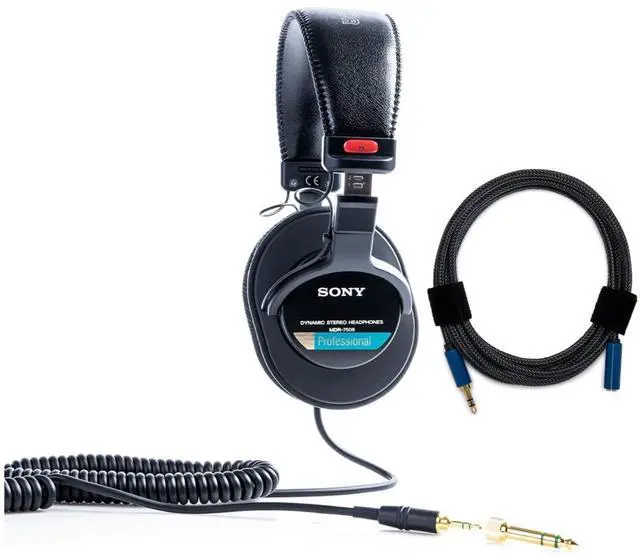 Main image of MDR7506 Folding Professional Closed Ear Headphones W/Nylon Braided Cable W/Nylon Braided Cable