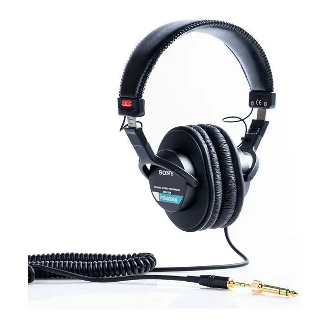 Alt view image 4 of 7 - MDR7506 Folding Professional Closed Ear Headphones W/Nylon Braided Cable W/Nylon Braided Cable