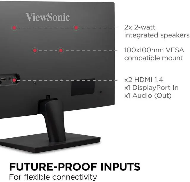 Alt view image 5 of 6 - VA2715-2K-MHD 27 Inch 1440p Monitor, LED Display with Adaptive Sync for High-Resolution Home and Office Work, HDMI, and DisplayPort Inputs