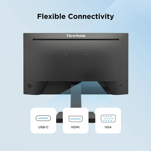 Alt view image 6 of 7 - VA2448-MHU 24 Inch 1080p IPS Computer Monitor, 120Hz, USB C Variable Refresh Rate, HDMI, VGA, USB C, Dual Speakers, Eye Care, Frameless, Home Office, Laptop, PC, Mac, 1ms, 300 Nits