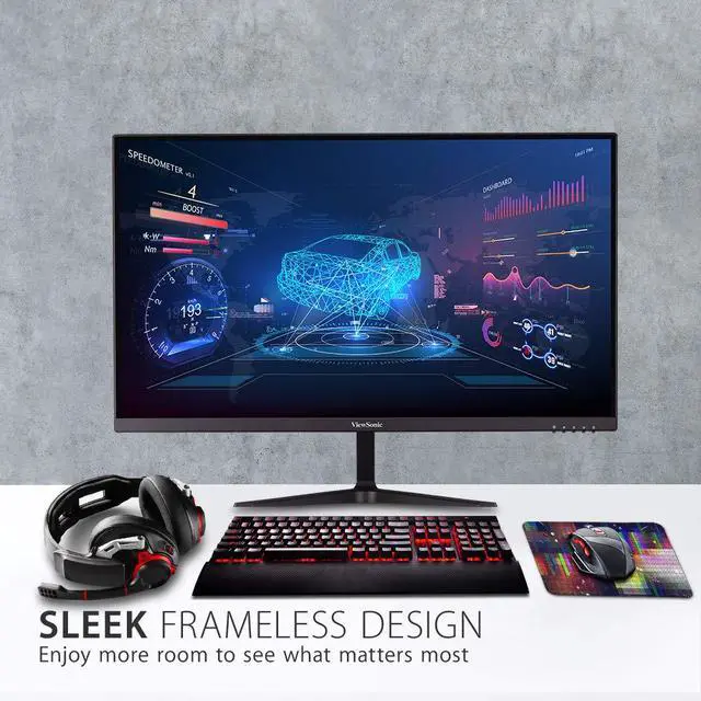 Alt view image 3 of 7 - VX2718-P-MHD 27 Inch 1080p Gaming Monitor, 180Hz and 1ms for Smooth Gameplay, FreeSync and Eye Care Technology for Comfortable Viewing, HDMI, and DisplayPort Inputs