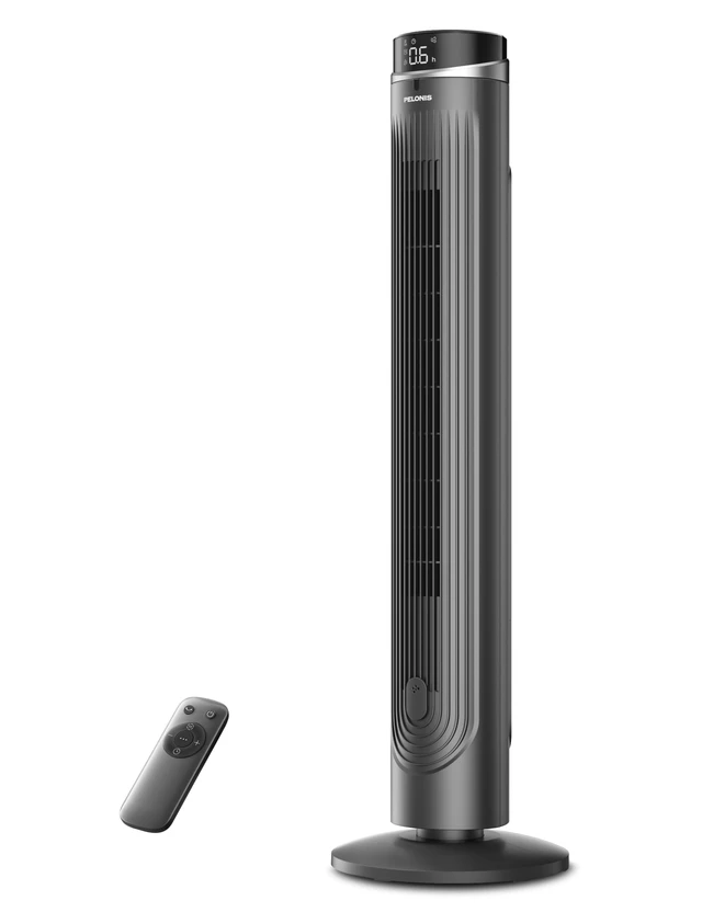 Main image of 42-Inch Tower Fan for bedroom, Standing Fan with 90° Oscillation, 28ft/s, 5 Speeds & 4 Modes, Eco Mode, 12H Timer, 23dB Quiet, Remote Control, Easy Assembly, LED Display
