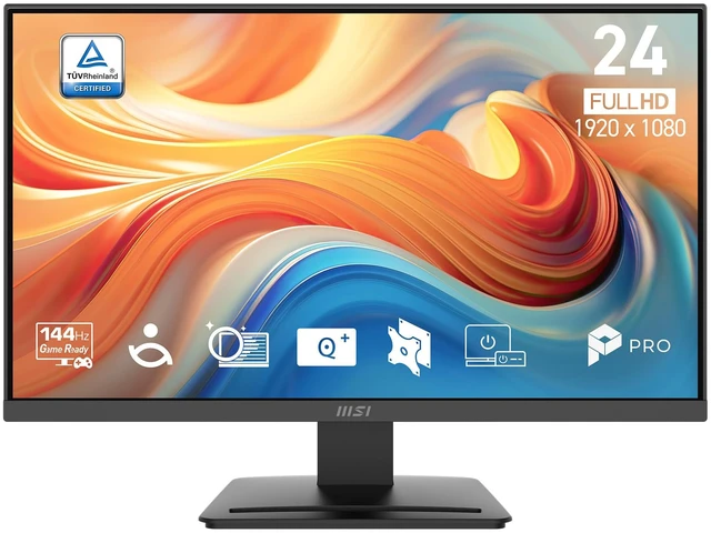 Main image of PRO MP241 E14V 24-inch IPS 1920 x 1080 (FHD) Office Monitor, 144Hz, Free-Sync, HDMI, DisplayPort, VESA Mountable, Tilt, Speaker, 4-Side Slim Bezel 1ms, Black