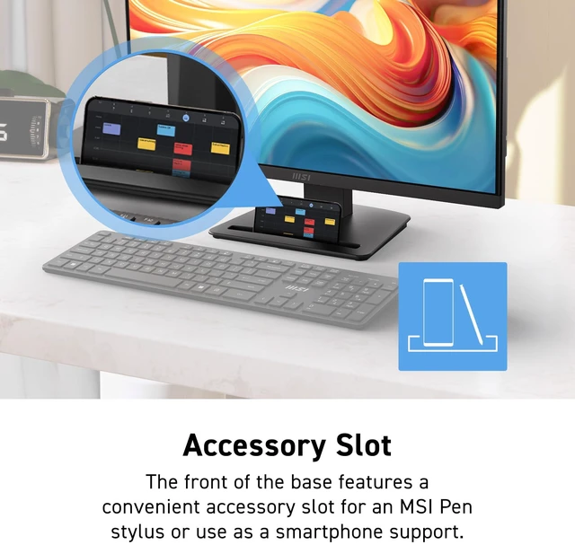 Alt view image 7 of 7 - PRO MP241 E14V 24-inch IPS 1920 x 1080 (FHD) Office Monitor, 144Hz, Free-Sync, HDMI, DisplayPort, VESA Mountable, Tilt, Speaker, 4-Side Slim Bezel 1ms, Black