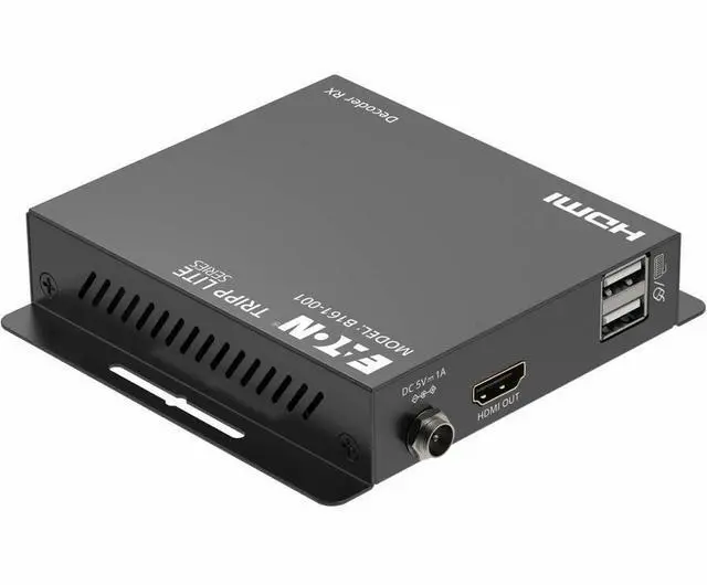 Alt view image 12 of 14 - Tripp Lite series HDMI over IP Decoder with KVM - 4K, TCP/IP, Up to 393 ft. (120 m) - 1 Output Device - 393.70 ft Range - 1 x Network (RJ-45) - 2 x USB - 1 x HDMI Out - 480p, 720p, 1080i, 1080p - 4K -