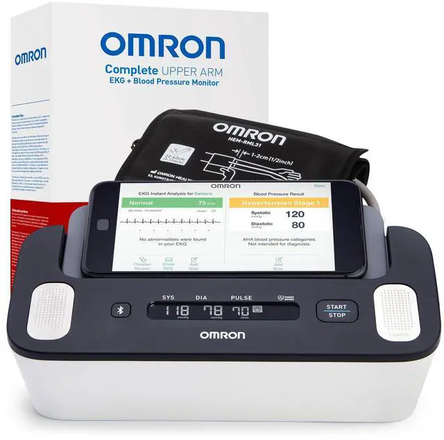 Alt view image 9 of 15 - OMRON Complete Upper Arm Blood Pressure Monitor & EKG
