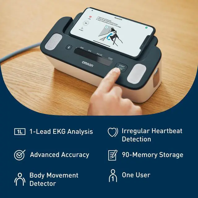 Alt view image 10 of 15 - OMRON Complete Upper Arm Blood Pressure Monitor & EKG