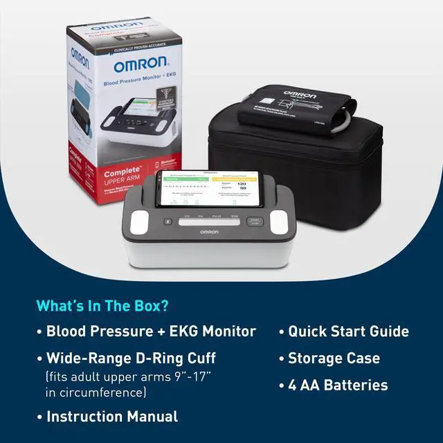 Alt view image 14 of 15 - OMRON Complete Upper Arm Blood Pressure Monitor & EKG