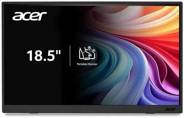 Main image of acer Portable Monitor | 18.5" FHD IPS | Adaptive-Sync Support (FreeSync Compatible) | Slim Design | External Monitor for Laptop PC/Mac | 100Hz | 2 x USB 3.1 Type-C Port & HDMI 1.4 | PM191Q Ebmiuux