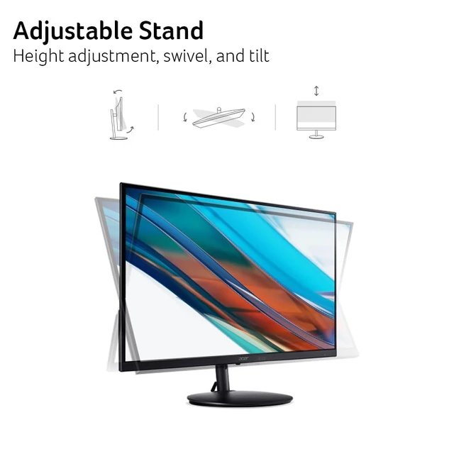 Alt view image 2 of 7 - SH322Q Hbih 31.5" Full HD (1920 x 1080) Ultra-Thin Gaming Office Monitor Adaptive-Sync Support (FreeSync Compatible) Up to 100Hz Refresh 1ms (VRB) Adjustable Stand HDMI & VGA Ports
