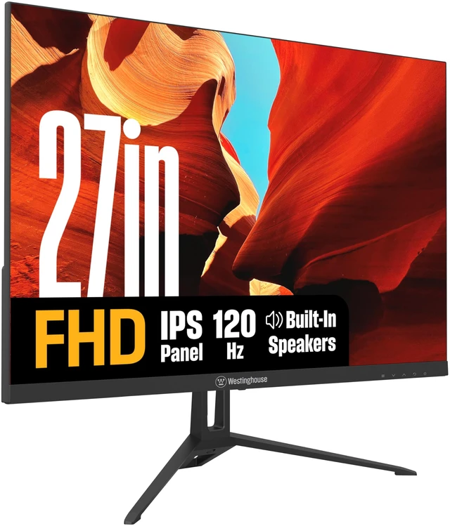Main image of 27 Inch Gaming Monitor, 120Hz, 1ms, IPS Computer Monitor, 1080P FHD, Built-in Speakers, Eye Care, Adpative Sync Support (FreeSync Compatible), HDR, VGA, HDMI & DisplayPort w/Gaming Mode