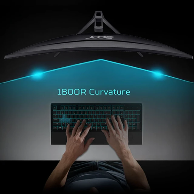 Alt view image 6 of 7 - Nitro 29.5in 2560x1080 2560x1080 Curved 200Hz Gaming Monitor ED300C X1 1ms, AMD FreeSync Premium, sRGB 100%, 2xHDMI, 2xDisplayPort, 1800R Curve, Speaker, VESA Mountable, Bluelight Filter