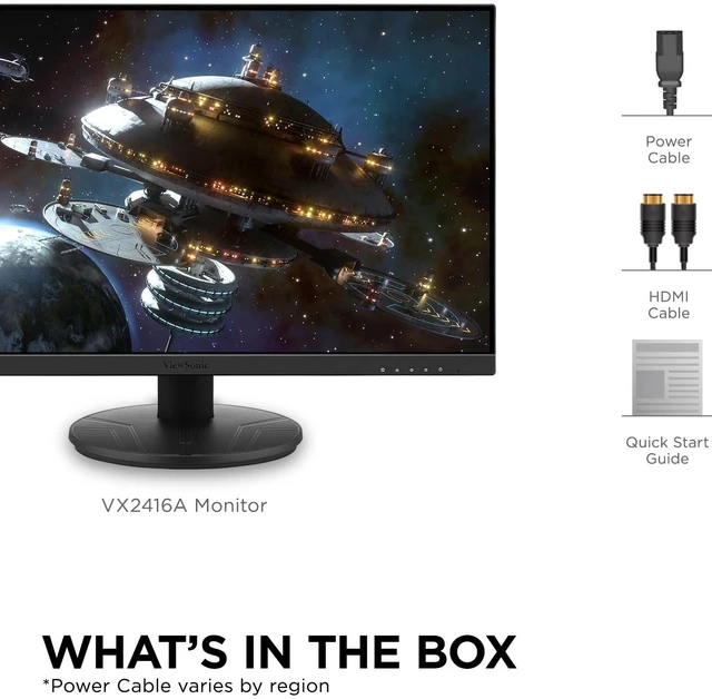 Alt view image 6 of 6 - VX2416A 24 Inch 1080p IPS Gaming Monitor, 120Hz, 1ms, USB C Fast IPS, HDMI, DisplayPort, USB C, Eye Care, PS5, Xbox, Laptop, PC, Mac, Anti Glare, Dual Speakers, Streaming, Fast Action