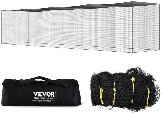 Alt view image 8 of 14 - Baseball Batting Netting, Professional Softball Baseball Batting Hitting Training Net, Practice Portable Pitching Cage Net with Door & Carry Bag, Heavy Duty Enclosed PE Netting, 55FT (NET ONLY)