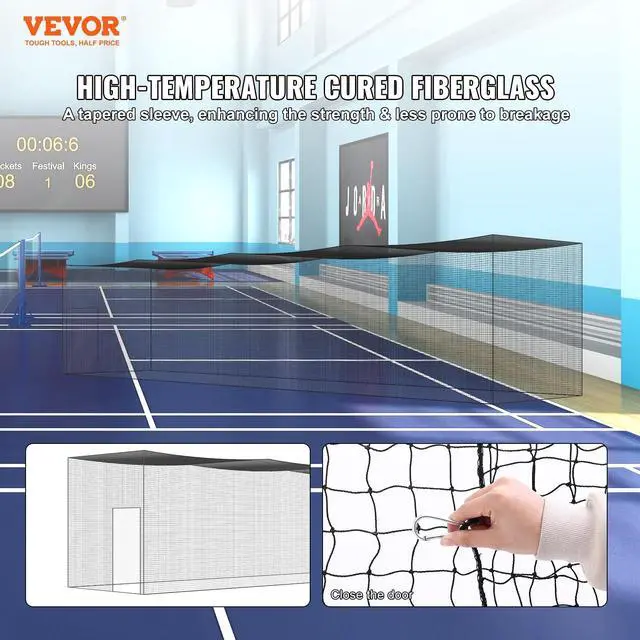 Alt view image 9 of 14 - Baseball Batting Netting, Professional Softball Baseball Batting Hitting Training Net, Practice Portable Pitching Cage Net with Door & Carry Bag, Heavy Duty Enclosed PE Netting, 55FT (NET ONLY)