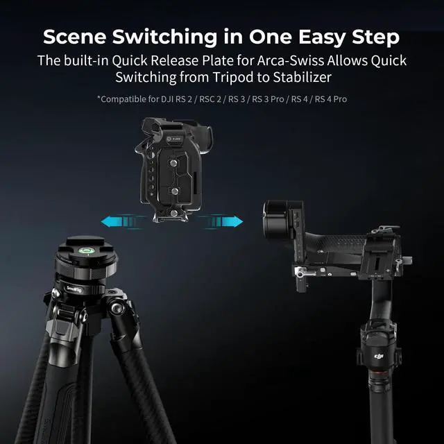 Alt view image 5 of 14 - SmallRigBlack MambaCamera Cage for Canon R6 Mark III,Quick Release Plate for Arca-Type, Film Movie Making Camera Video Cage with Shoe Mount, 1/4''-20 & 3/8''-16 Threaded Holes