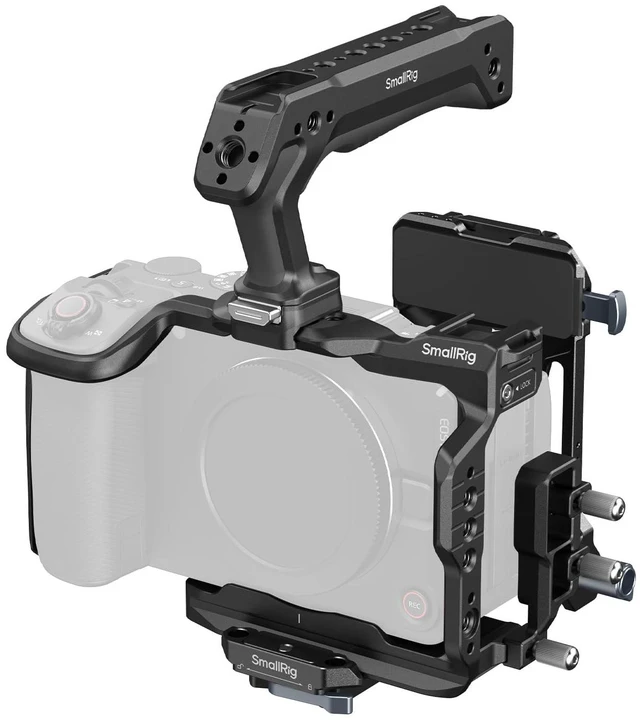 Main image of SmallRig HawkLock Quick Release Cage Kit for Canon R6 V, with Foldable V-Mount Battery Plate, Clamp for HDMI & USB-C, Top Handle, Multiple Interfaces for Various Scenes 6381