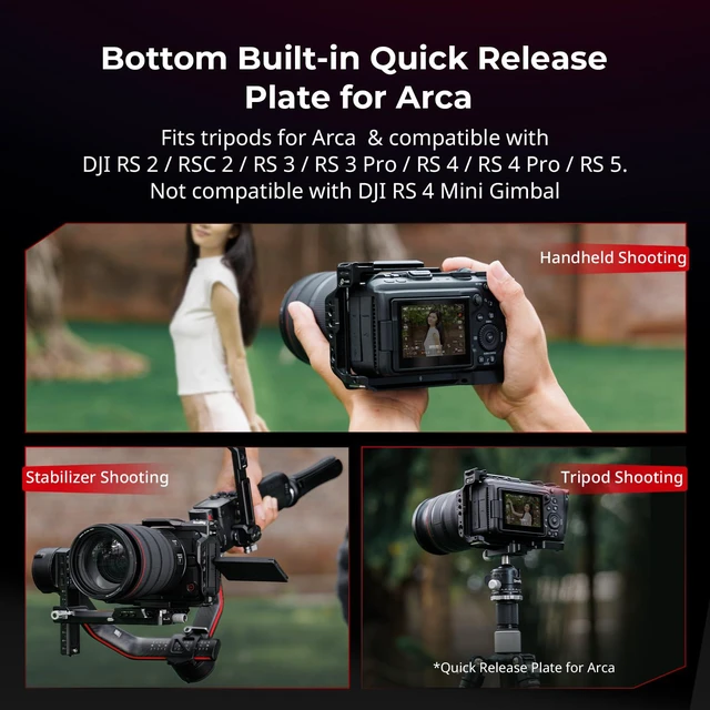 Alt view image 6 of 12 - SmallRig HawkLock Quick Release Cage Kit for Canon R6 V, with Foldable V-Mount Battery Plate, Clamp for HDMI & USB-C, Top Handle, Multiple Interfaces for Various Scenes 6381