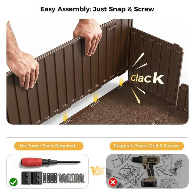 Alt view image 4 of 7 - CAMMOO Hot Tub Steps - Double-Decker Large Storage & Snap-Together Assembly, Fully Sealed Spa Steps with Non-Slip Wider Step, Hot Tub Stairs, Outdoor/Indoor, Brown