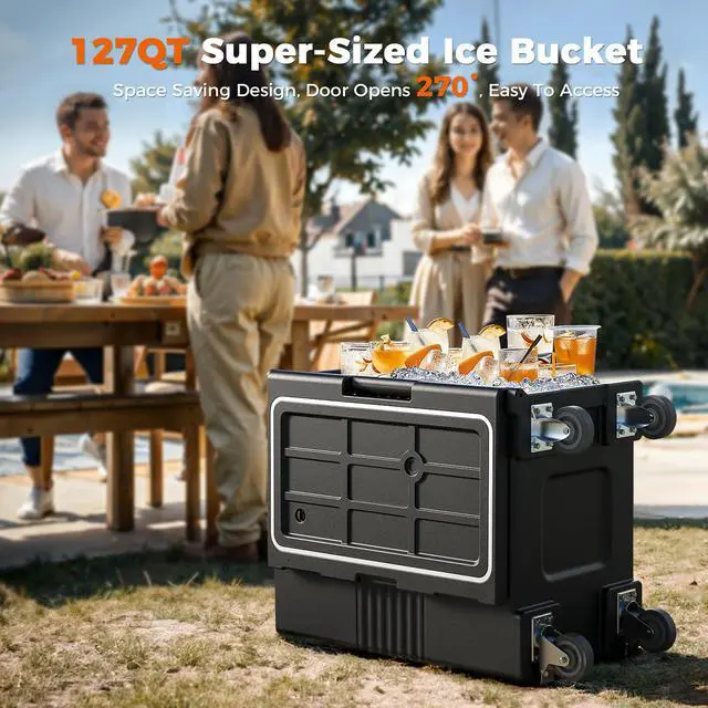 Alt view image 7 of 7 - CAMMOO 127QT Non-Electrical Catering Food Warmers with Casters, 304 Stainless Steel Latch & Door Shaft, Insulated Food Carrier for 8 Full-Size Pans(NOT Included), Food Warmer Hot Boxes for Catering