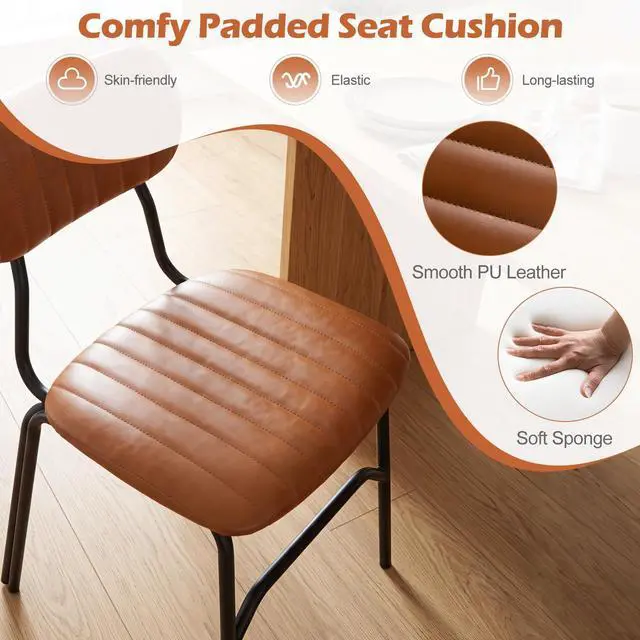 Alt view image 3 of 7 - GIANTEX Modern Dining Chairs Set of 4