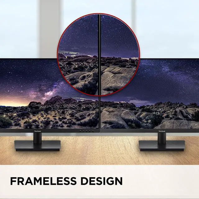 Alt view image 3 of 6 - VA3209M 32 Inch 1080p IPS Computer Monitor, Full HD, HDMI VGA, PC | Frameless Design, Dual Speakers, Home Office, Desktop, Laptop, Work, Study, Daily Tasks, Wide Viewing Comfort, Built-In Sound
