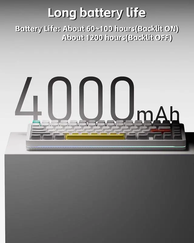 Alt view image 4 of 7 - nuphy Halo V2 IO Wireless Mechanical Keyboard with PBT Keycaps,Hot Swappable Custom Gaming Keyboard,Aluminum Alloy Frame,RGB Backlit,Gasket Structure,BT5.0/USB-C/2.4GHz Low Latency Office Keyboards