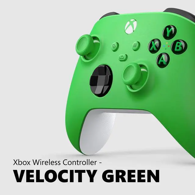 Alt view image 3 of 7 - Microsoft Xbox Wireless Velocity Green Gaming Controller EP2-29915 2 Pack